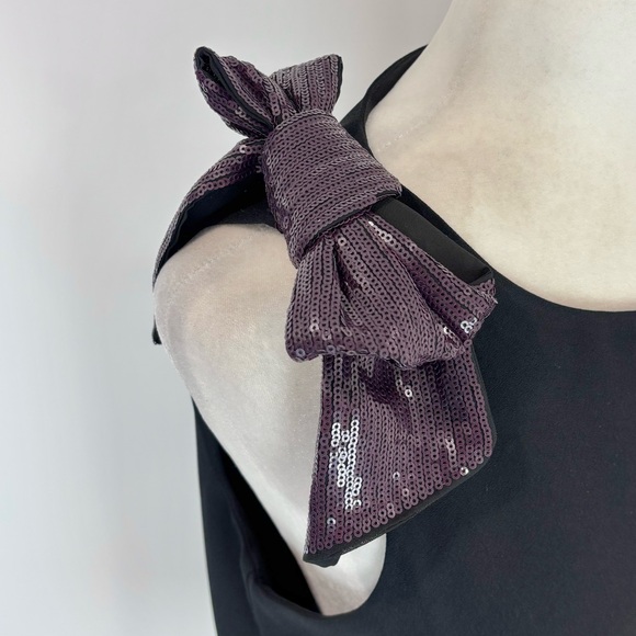 J. Crew black sequin bow top - Picture 4 of 8